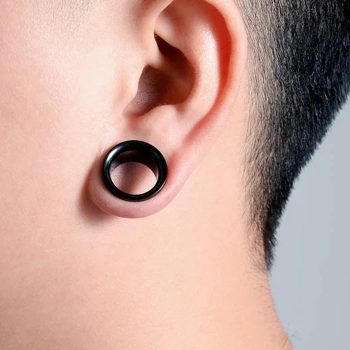 Miniatura 5 de PUNKYOUTH Juego de 14 tapones de túneles de acero inoxidable con tornillo de ajuste de tornillo expansor de piercing corporal juego de joyas