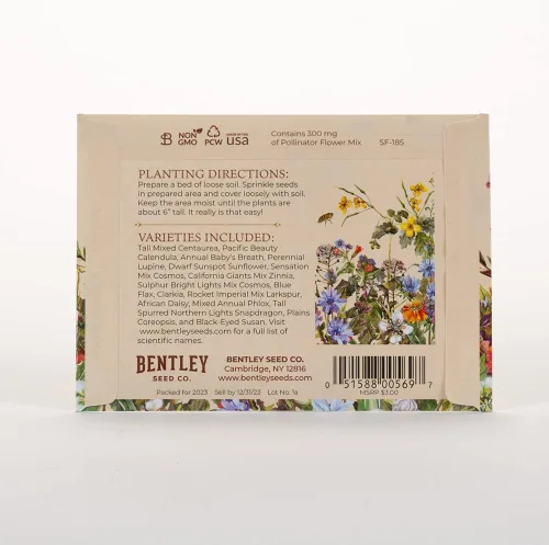 Miniatura 2 de Bentley Pollination Celebration - Paquetes de semillas de flores silvestres, sin OGM, mezcla de flores sin recubrimiento para plantar, hermoso