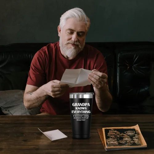 Miniatura 3 de SpenMeta Regalos para abuelos: regalo del día del padre para el abuelo de parte de los nietos, vaso de aislamiento al vacío de 20 onzas