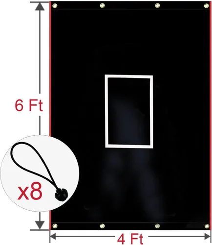 Miniatura 2 de Retén de Jaula de Bateo con Zona de Strike, Resistente Tejido Oxford PVC Vinilo para Béisbol, Reténes de Softbol para Lanzadores con Equipo