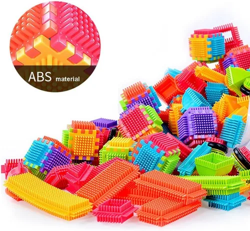 Miniatura 7 de Teytoy 100 piezas de bloques de construcción con forma de cerda para niños pequeños