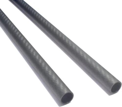 Miniatura 18 de 2 piezas Tubo de Fibra de Carbono 6 mm x 4 mm x 420 mm, 6 ~ 50 mm Disponible, 3 K rollo Envuelto Twill Mate Acabado.