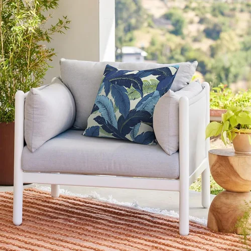 Miniatura 643 de Juego de 2 almohadas para exteriores de 16 x 16 pulgadas, repelentes al agua con interiores, para muebles de patio, hogar, jardín, geometría bohemia