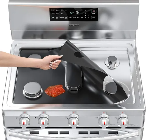 Miniatura 11 de TidyFriend - Protectores de cocina de gas reutilizables, lavables, antiadherentes y de limpieza rápida, protector de estufa de gas lavable
