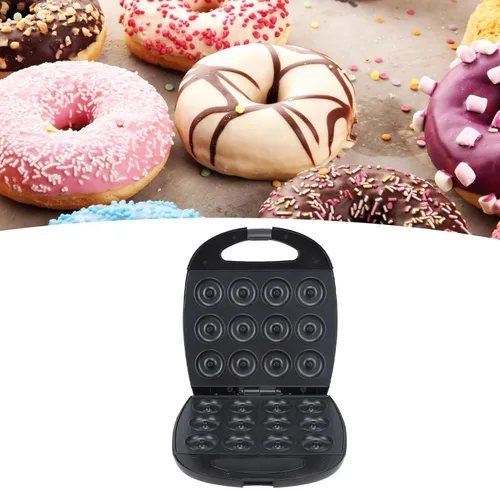 Miniatura 5 de Máquina para hacer donas con temperatura, calefacción de doble cara, diseño de 12 agujeros, máquina para hacer panqueques de cocina