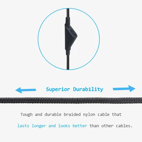 Miniatura 4 de Cable de repuesto para Astro A40TR con función de silencio en línea, cable de audio para juegos con función de silencio compatible con auriculares