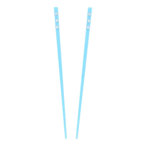 Miniatura 12 de Juego de 2 palillos de pelo con 3 diamantes - Negro