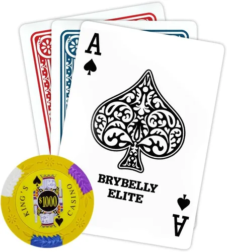 Miniatura 3 de Brybelly King's Casino Premium - Fichas de póquer de 0.49 oz, compuesto de arcilla pesada – Paquete de 50 Amarillo ($1000 Yellow)