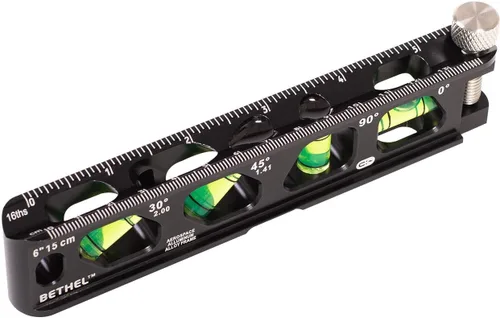 Miniatura 8 de Nivel Torpedo BETHEL, Nivel Magnético de Conducto con 4 Burbujas, Ranura en V y Pista Magnética, Construcción de Aleación de Aluminio, Naranja