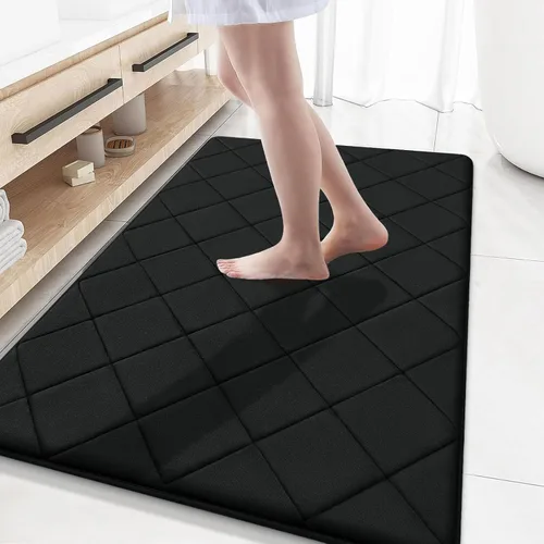 Miniatura 112 de OLANLY Tapete de baño de espuma viscoelástica de 24 x 16 pulgadas, ultra suave y absorbente, lavable a máquina, cómodo tapete de baño para suelo
