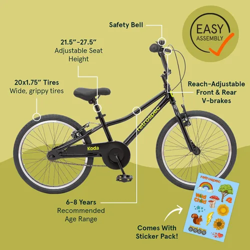 Miniatura 2 de Retrospec Koda Plus Kids Bike for Boys & Girls Ages 6-8 Years - Children's Bicycle, Adjustable Seat & Handlebars