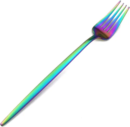 Miniatura 7 de Juego de cubiertos de acero inoxidable 18/10 de 20 piezas, vajilla de lujo para viajes, incluye cuchillo, tenedor, cuchara, servicio para 4, Arco