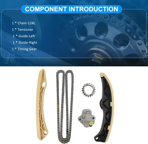 Miniatura 6 de 24321-2B620 Kit de Cadena de Distribución Compatible con Kia Forte Forte5 Koup Rio Soul Optima 2012-2018 1.6L G4FJ Turbo OE 2012-2021 243212B620