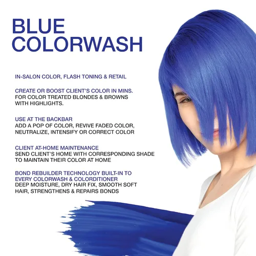 Miniatura 2 de Celeb Luxury Colorwash Color Depositing Shampoo - Color Refresher, Vegan Hair Dye, Bondfix Bond Rebuilder, Viral and Gem Lites Azul