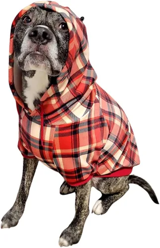 Miniatura 82 de Spark Paws Sudadera con capucha para perro, suéter de primera calidad para perros pequeños, medianos y grandes Trajes cálidos para bulldogs