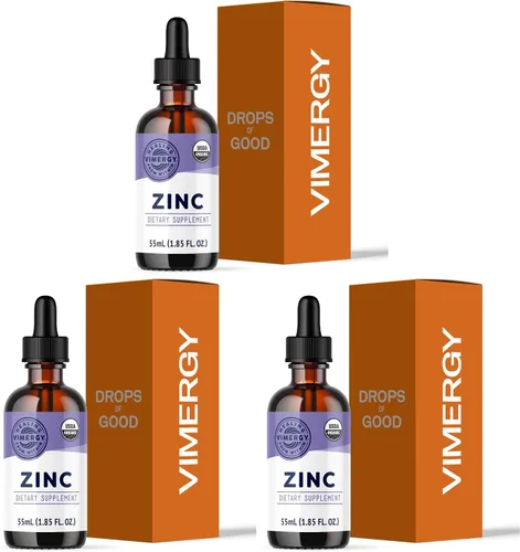 Miniatura 12 de VIMERGY Suplementos orgánicos de zinc USDA para mujeres y hombres (7.5 mg de zinc líquido por porción), apoyo inmunológico de absorción rápida