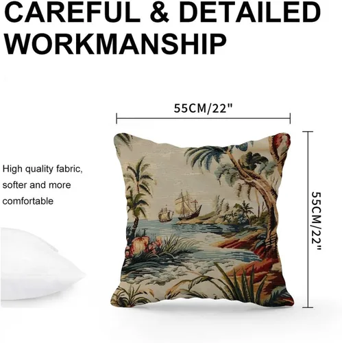 Miniatura 3 de Funda de almohada Moore Manor Antigua Chinoiserie Coral Peony Chic Asian Accent Funda de almohada Retro Decorativa Fundas de cojín Decoración