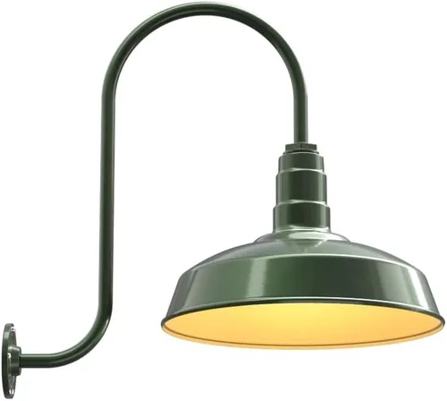 Miniatura 85 de Steel Lighting Co. Gardena - Luz de granero Montaje en pared al aire libre Cúpula de 16 pulgadas Cuello de cisne de 16 pulgadas Luz