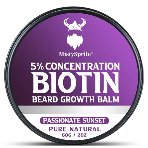 Miniatura 8 de Bálsamo para barba, bálsamo de biotina para barba de concentración 2X para hombres (2 onzas), aceite natural para barba con aceite de ricino, aceite