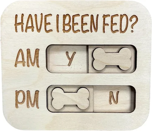 Miniatura 9 de JennyGems Recordatorio de alimentación para gatos, ¿He sido alimentado? Rastreador magnético de alimentación de gatos AM PM, control deslizante