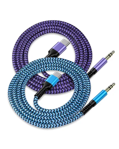 Miniatura 9 de [Paquete de 2/3.3 pies] Cable auxiliar Lightning a 3.5mm para iPhone, [certificado Apple Mfi] Cable de audio auxiliar para iPhone para coche, hogar