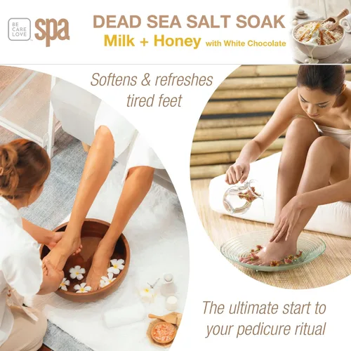Miniatura 4 de BCL SPA Leche en remojo de sal del mar muerto + miel con chocolate blanco, 16 onzas