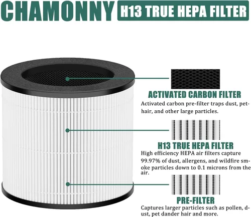 Miniatura 3 de Cayman 608/320 Replcement de filtro, compatible con Okaysou (Oksou) Cayman 608/320 purificador de aire, filtro 3 en 1 H13 True HEPA y filtro