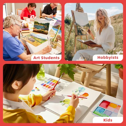 Miniatura 6 de Simetufy Paquete de 12 tableros de lienzo de 9 x 12 pulgadas para pintar paneles de lienzo, imprimados con gesso sin ácidos, 100% algodón