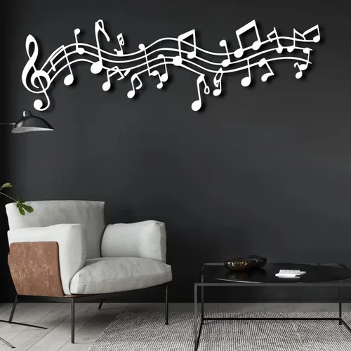 Miniatura 6 de ENJOYOO Nota musical de metal, nota de metal musical para pared para sala de estar, dormitorio