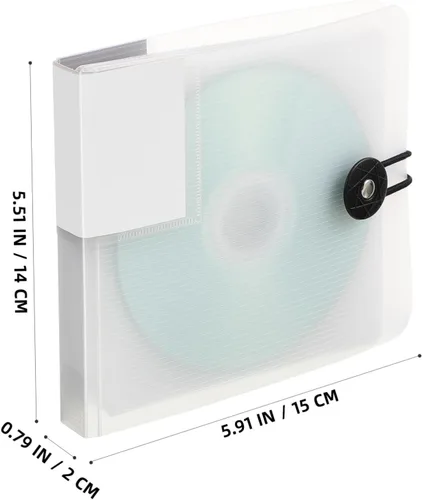 Miniatura 2 de SUPVOX Estuche de almacenamiento con soporte de CD 12 Capacidad Cd Bag DVD Case Secure Buckle Design