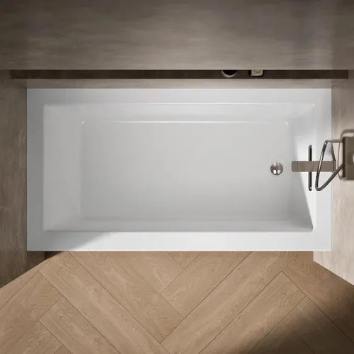 Miniatura 7 de Kohler 1957-RA-0 Underscore 60" x 32" baño de alcoba drenaje derecho, Blanco