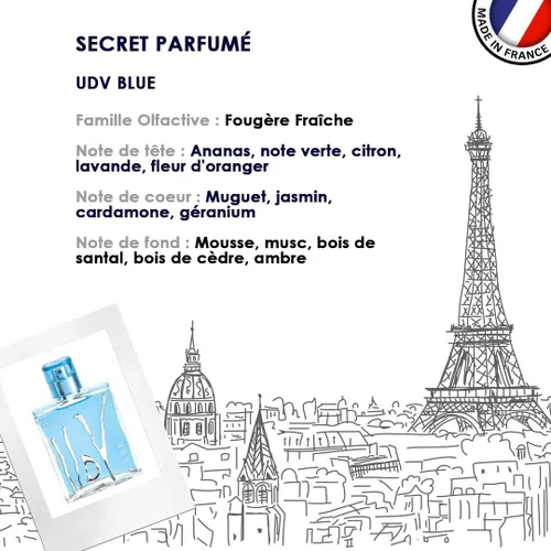 Miniatura 7 de Udv Blue By Ulric de Varens - Eau de Toilette en espray para hombre, 3.4 onzas