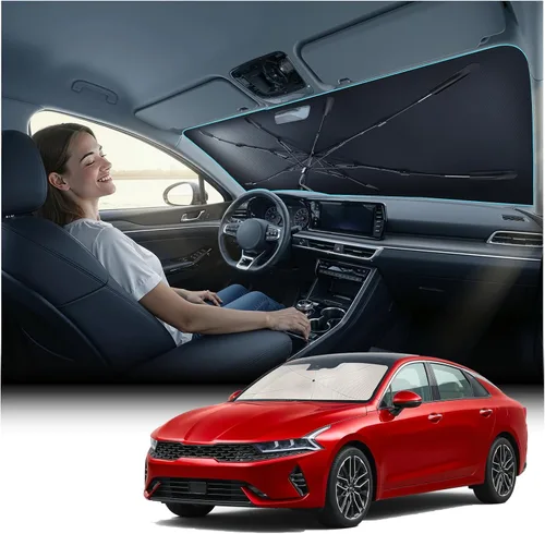 Miniatura 56 de Nmoiss [Escudo térmico con revestimiento de vinilo] Parasol para parabrisas personalizado para Mazda 3, protege el automóvil de los rayos solares