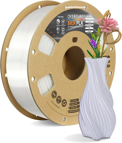 Miniatura 34 de OVERTURE - Paquete de filamento de seda PLA, sin obstrucciones, brillante, filamento metálico brillante para impresora 3D, carrete de 1 kg * 4
