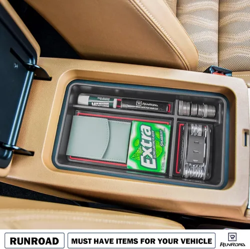 Miniatura 6 de RUNROAD Bandeja Organizadora de Consola Central Compatible con Nissan Altima 2019 2020 2021 2022 2023 2024 2025 Accesorios, Bandeja de Inserción Rojo
