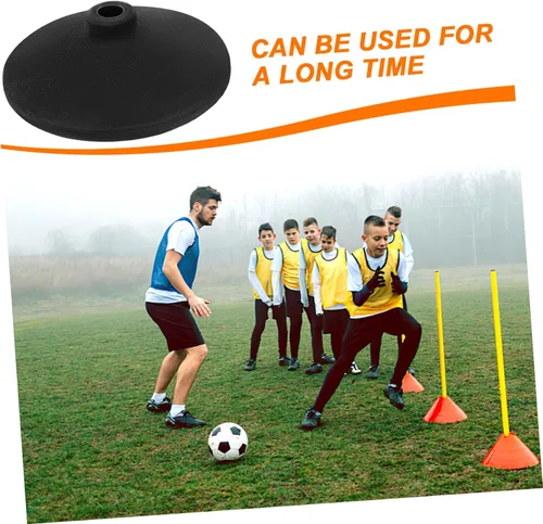 Miniatura 4 de BESPORTBLE Soporte de bastones de agilidad de fútbol, base de goma, soporte de poste de base de goma, soporte de poste de velocidad de entrenamiento