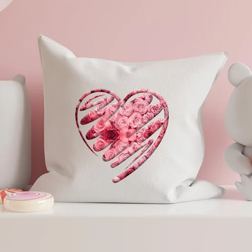 Miniatura 5 de HTV4U Vinilo de transferencia de calor para el día de San Valentín (puntos negros y rojos, 12 pulgadas x 1 yarda), bonito patrón de lunares 3D