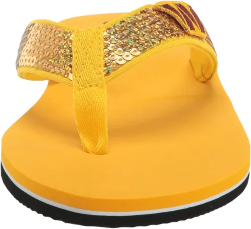 Miniatura 2 de FOCO Womens NFL Team Logo Sequin Strap Sandals Flip Flops