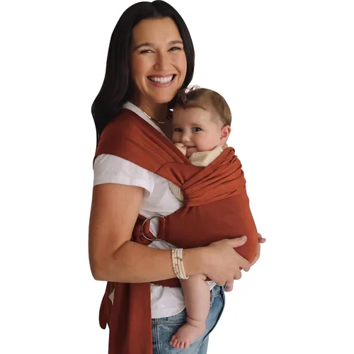 Miniatura 11 de Lalabu The Simple Wrap Baby Wraps Carrier - Elegante portabebés para recién nacidos y niños pequeños de 13 a 28 libras. Probado en seguridad, fácil