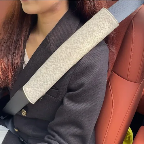 Miniatura 12 de Fundas para cinturón de seguridad de automóvil para adultos, almohadilla de cuero suave para el hombro del cinturón de seguridad, cojín protector