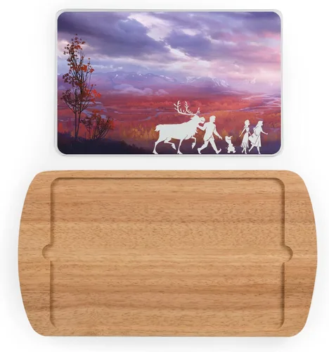 Miniatura 3 de Picnic TIME Disney Princess - Tabla de queso de Cenicienta con parte superior de vidrio, bandeja para servir, tablas de queso, tablas de embutidos