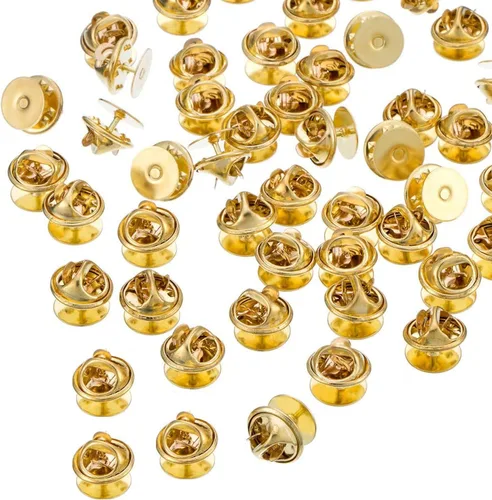 Miniatura 4 de CBTONE Alfileres de corbata dorados y alfileres en blanco con parte trasera de embrague para hacer manualidades, insignias, barras de citas