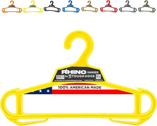 Rhino Tough Hook - Perchas de ropa resistentes – Percha de grado militar para armadura corporal – Perchas de traje de capacidad de 200 libras – El