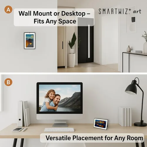 Miniatura 8 de SMARTWIZ+ art - Marco artístico de tinta electrónica diseñado en Japón, pantalla Spectra6 a todo color de 7.3 pulgadas, Wi-Fi, controlado por