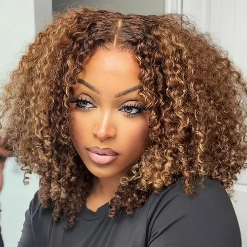 Miniatura 25 de Pelucas cortas de 10 pulgadas estilo Bob 13x4 con ondas profundas, peluca de pelo humano estilo Bob con encaje frontal HD de 200% de densidad