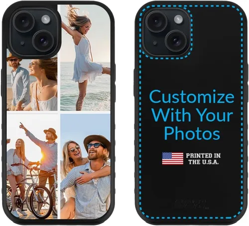 Miniatura 7 de Guard Dog Funda compatible con iPhone 15, grado militar, protección resistente de dos piezas, personalizada, fotos, cinco marcos