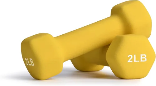 Miniatura 53 de Portzon Mancuernas de neopreno con agarre antideslizante para ejercicio de entrenamiento corporal total y tonificación muscular, compatible con 2