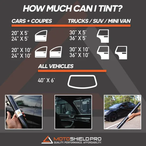 Miniatura 4 de MotoShield Pro - Tinte de cerámica de alta calidad, 0.05 mm de grosor, para ventana de automóvil, con 99 % de reducción de calor por infrarrojos