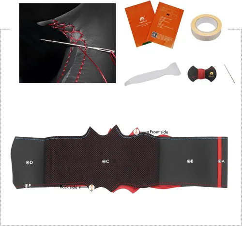 Miniatura 6 de MEWANT - Funda para volante de automóvil cosida a mano de Athsuede para BMW F87 M2 F80 M3 F82 M4 M5 F12 F13 M6 F85 X2 X5 M F86 X6 M F33 F30 M