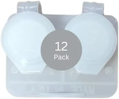 Deep Well Flip-top Clear Estuches de lentes de contacto (12)